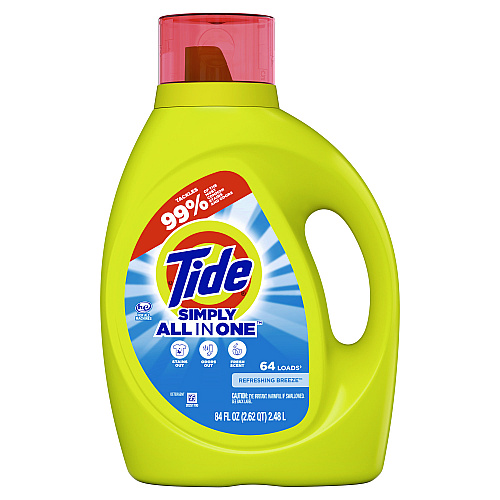 Tide&reg; Simply Clean & Fresh Liquid Laundry Detergent, 84 oz, 4 Bottles (13143)
