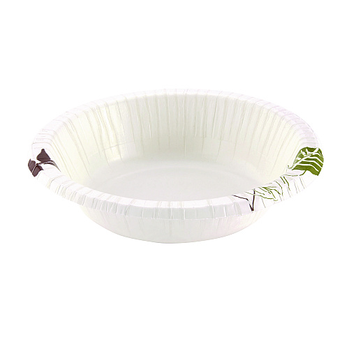 Dixie Pathways Heavyweight Paper Bowls, WiseSize, 12 oz, Green/Burgundy, 125/Pack (SXB12WSPK)
