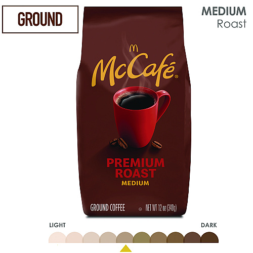 McCafe Ground Coffee, Premium Roast, 12 oz Bag (5535EA)