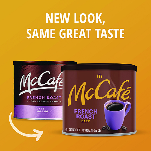McCafe Ground Coffee, French Roast, 29 oz Can (7831EA)