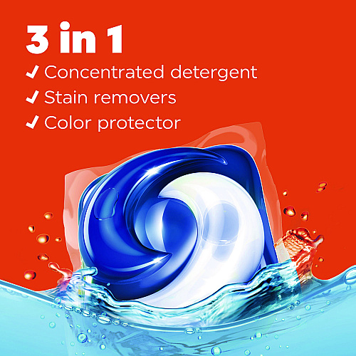 Tide PODS Laundry Detergent, Clean Breeze, 36 oz Tub, 42 Pacs/Tub (00998EA)