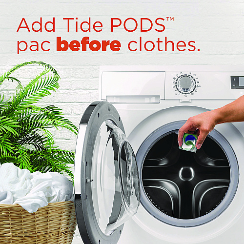 Tide PODS Laundry Detergent, Spring Meadow, 66 oz Tub, 76 Pacs/Tub, 4 Tubs/Carton (09166CT)