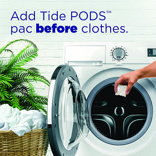 Tide PODS Laundry Detergent, Free and Gentle, 63 oz Tub, 76 Pacs/Tub, 4 Tubs/Carton (09488CT)