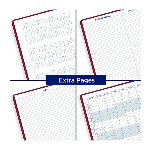 AT-A-GLANCE Fashion Monthly Planner, 11 x 9, Red/Gold Cover, 15-Month: Jan 2024 to March 2025 (702501324)