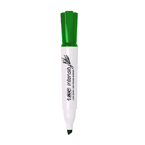 BIC Intensity Low Odor Chisel Tip Dry Erase Marker, Broad Chisel Tip, Assorted Colors, Dozen (GDEM11MAAST)
