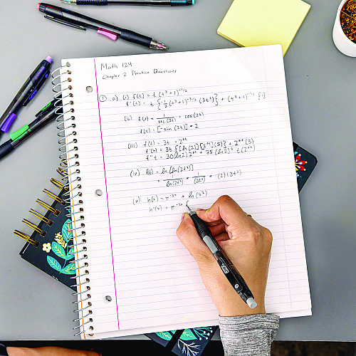 BIC Break-Resistant Mechanical Pencils with Erasers, 0.7 mm, HB (#2), Black Lead, Assorted Barrel Colors, 12/Pack (MV7PR11BLK)