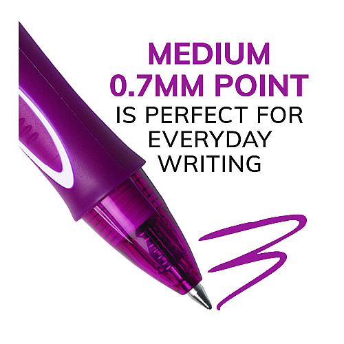BIC Gel-ocity Quick Dry Gel Pen, Retractable, Medium 0.7 mm, 16 Assorted Ink and Barrel Colors, 16/Pack (RGLCGA16AST)