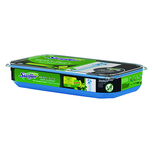 Swiffer Heavy-Duty Wet Refill Cloths, 8 x 10, Gain Original Scent, White, 10 Cloths/Tub (76471)