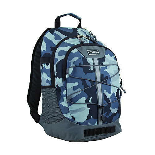 FUEL Terra Sport Bungee Backpack, 15.5", 12.5 x 7.75 x 18, Midnight Camo (117870STMNC)