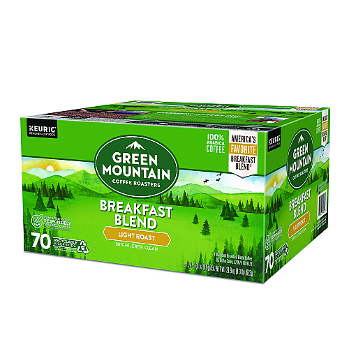 Keurig Breakfast Blend Coffee K-Cup Pods, Regular, 70/Box (5000373741)