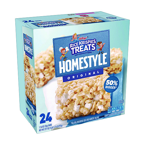 Kellogg's Rice Krispies Treats Homestyle Original Cereal Bar, 1.16 Bar, 24/Box (KEE27140)