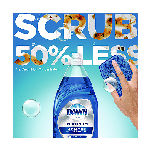 Dawn&reg; Platinum Dish Soap, Refreshing Rain, 54.8 oz, 2 Bottles (04504)