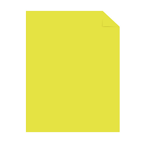 Astrobrights Color Cardstock -"Punchy Pastels" Assortment, 65 lb Cover Weight, 8.5 x 11, Lively Lemon, 100/Pack (91785)