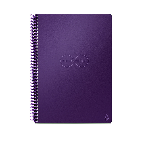 Rocketbook Core Smart Notebook, College Rule, Plum Cover, (38) 8.8 x 6 Sheets (EVR2EKCRR)