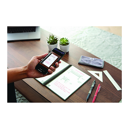 Rocketbook Core Smart Notebook, College Rule, Plum Cover, (38) 8.8 x 6 Sheets (EVR2EKCRR)
