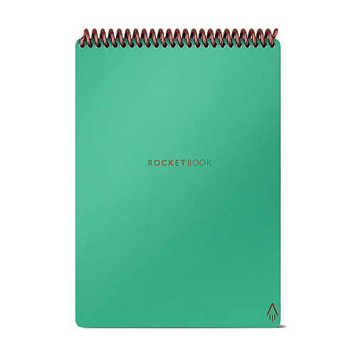 Rocketbook Flip Smart Notepad, Black Cover, Lined/Dot Grid Rule, 6 x 8.8, White, 36 Sheets (FLPERCCCEFR)