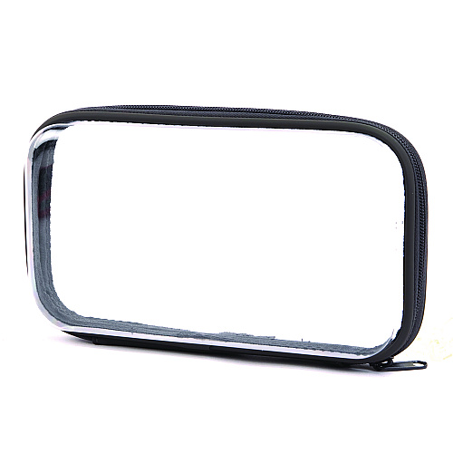 Pep Rally Pencil Pouch, 9.25" x 2.17" x 5.12", Clear/Black (61748)