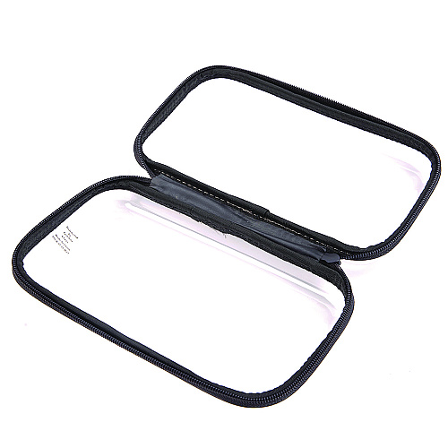 Pep Rally Pencil Pouch, 9.25" x 2.17" x 5.12", Clear/Black (61748)