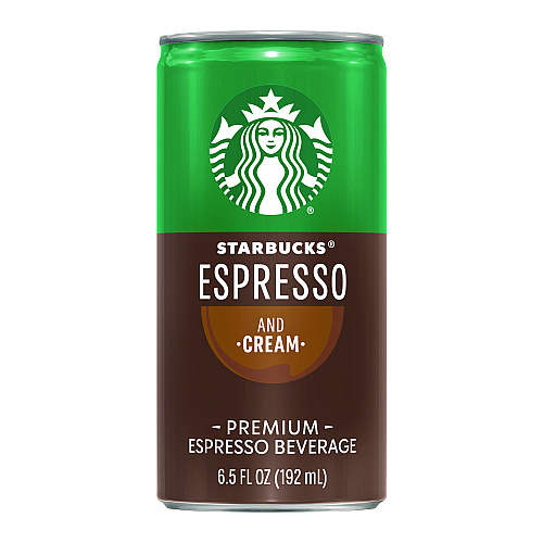 Starbucks Cold Brew Coffee, Doubleshot Espresso and Cream, 6.5 oz Can, 24/Carton (PEP10451)