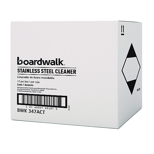 Boardwalk&reg; Stainless Steel Cleaner & Polish, 12 Cans (BWK347ACT)