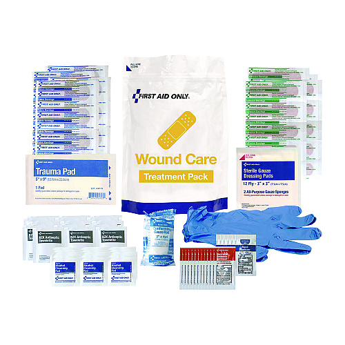 First Aid Only 137-Piece Wound Care Treatment Pack, Resealable Plastic Bag (91164)