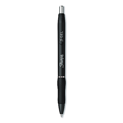 Sharpie S-Gel Gel Pen, Retractable, Medium 0.7 mm, Black; Blue Ink, Black; Gray; White Barrels, 12/Pack (2129832)