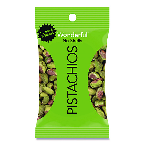 Wonderful No Shells Roasted and Salted Pistachios Variety Pack, Assorted Flavors, 0.75 oz Bag, 24/Carton (PAR70086)