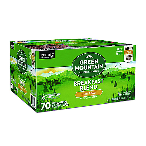 Keurig Breakfast Blend Coffee K-Cup Pods, Regular, 70/Box (5000373741)