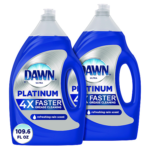 Dawn&reg; Platinum Dish Soap, Refreshing Rain, 54.8 oz, 2 Bottles (04504)