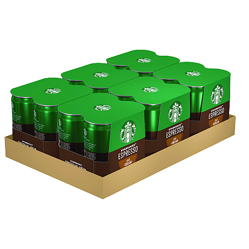Starbucks Cold Brew Coffee, Doubleshot Espresso and Cream, 6.5 oz Can, 24/Carton (PEP10451)