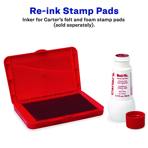 Carter's Neat-Flo Stamp Pad Inker, 2 oz Bottle, Red (21447EA)