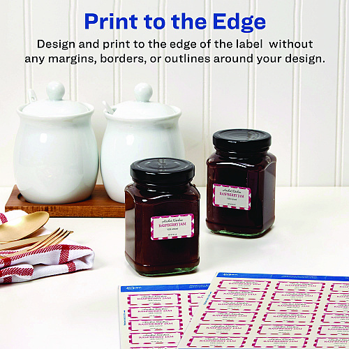 Avery White Dissolvable Labels w/ Sure Feed, 1.25 x 2.38, White, 90/PK (4224)