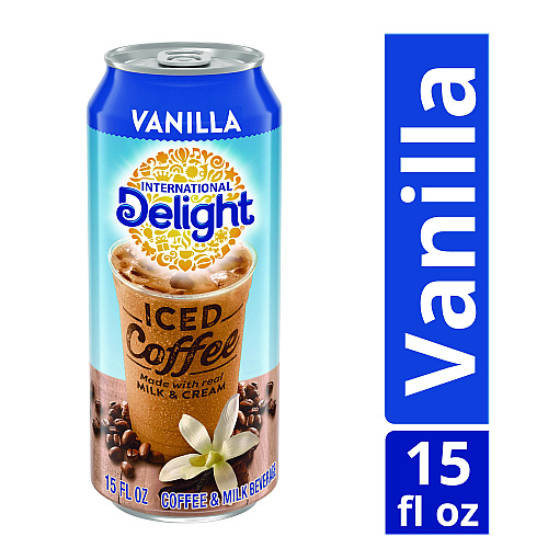 International Delight Iced Coffee, Vanilla, 15 oz Can, 12/Carton (WWI07823)