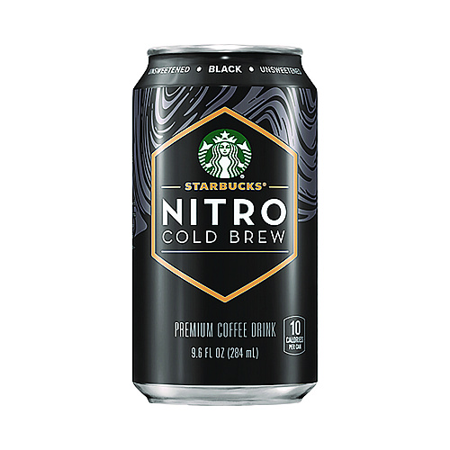 Starbucks Nitro Cold Brew Coffee, Black Unsweetened, 9.6 oz Can, 12/Carton (PEP19286)