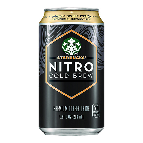 Starbucks Nitro Cold Brew Coffee, Vanilla Sweet Cream, 9.6 oz Can, 12/Carton (PEP19290)