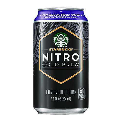 Starbucks Nitro Cold Brew Coffee, Dark Cocoa Sweet Cream, 9.6 oz Can, 12/Carton (PEP20478)