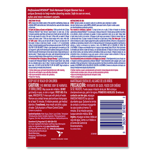 RESOLVE Spot and Stain Carpet Cleaner, 32 oz Spray Bottle (97402EA)