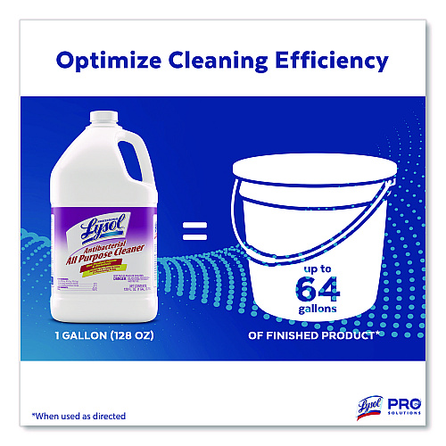 Lysol Antibacterial All-Purpose Cleaner Concentrate, 1 gal Bottle, 4/Carton (74392)