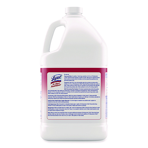 Lysol No Rinse Sanitizer Concentrate, 1 gal Bottle, 4/Carton (74389)