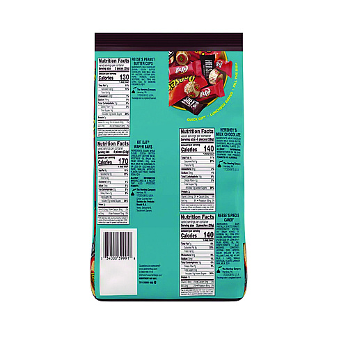 Hershey's Party Pack Miniatures Milk Chocolate Variety, Assorted, 33.38 oz Bag (20243)