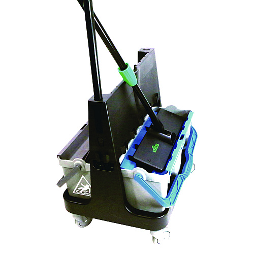 Unger OmniClean Dual Bucket Kit, 1.5 gal, Black/Blue/Gray (CLBK1)