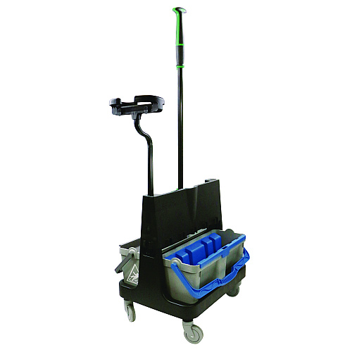 Unger OmniClean Dual Bucket Kit, 1.5 gal, Black/Blue/Gray (CLBK1)