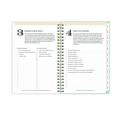 Blue Sky Day Designer "Secret Garden Mint" Academic Year Weekly/Monthly Notes Planner, 8 x 5, 12-Month (July to June): 2025-2026 (137900)