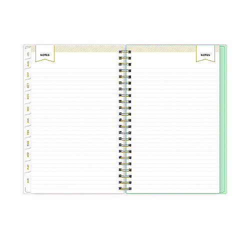 Blue Sky Day Designer "Secret Garden Mint" Academic Year Weekly/Monthly Notes Planner, 8 x 5, 12-Month (July to June): 2025-2026 (137900)
