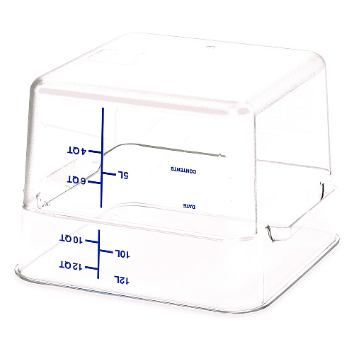 Carlisle Squares Polycarbonate Food Storage Container, 12 qt, 11.13 x 11.13 x 8.25, Clear, Plastic (1195407)