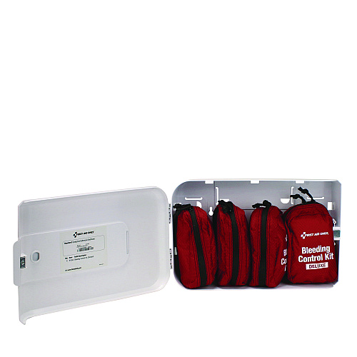 First Aid Only SmartCompliance Complete Bleeding Control Station - Deluxe Pro, 64 Pieces, Plastic Case (91143)