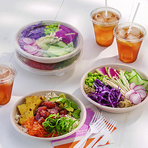 Pactiv EarthChoice PP Lid for Fiber Blend Bowl, 8" Diameter, Clear, Plastic, 200/Carton (YPPLIDF8RND)