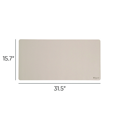 Smead Vegan Leather Desk Pads, 31.5 x 15.7, SandStone (64831)