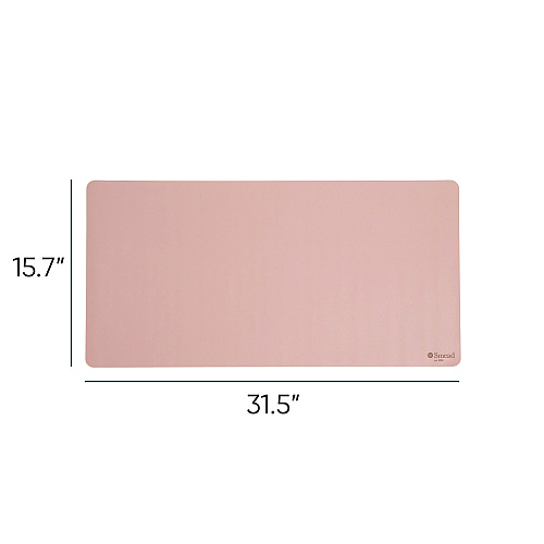Smead Vegan Leather Desk Pads, 31.5 x 15.7, Light Pink (64834)