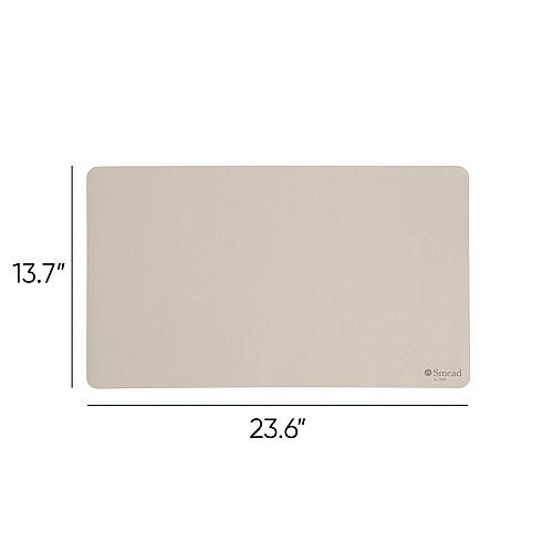 Smead Vegan Leather Desk Pads, 23.6 x 13.7, SandStone (64836)